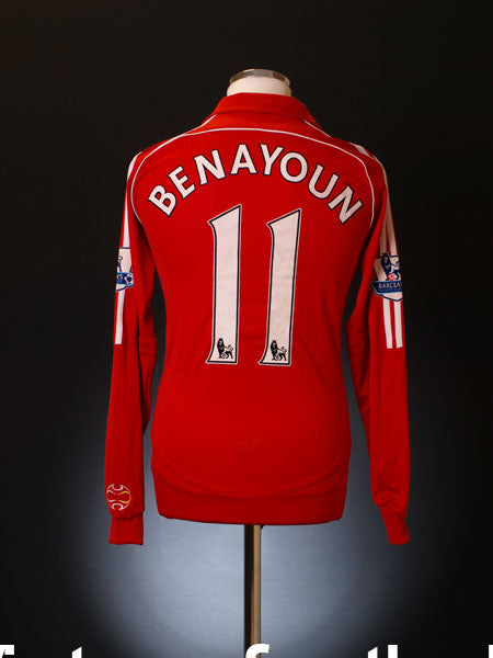 2007-08 Liverpool Match Issue Home Shirt Benayoun #11 L/S Football Shirt
