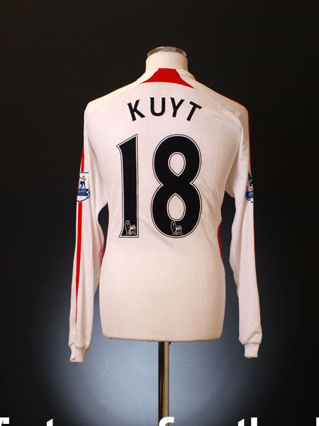2007-08 Liverpool Match Issue Away Shirt Kuyt #18 L/S Football Shirt