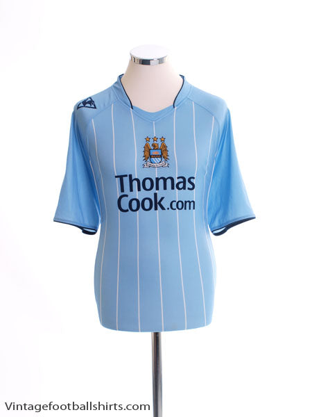 2007-08 Manchester City Home Shirt L Football Shirt
