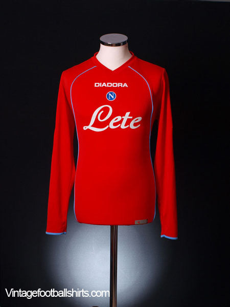 2007-08 Napoli Away Shirt L/S XL Football Shirt