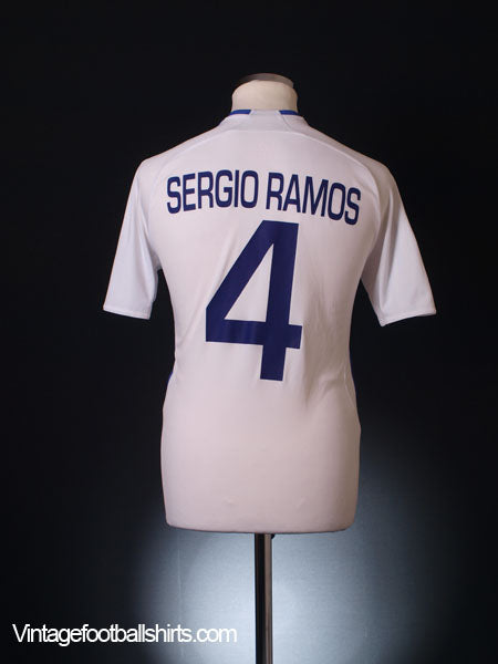 2007-08 Real Madrid Home Shirt Sergio Ramos #4 S Football Shirt
