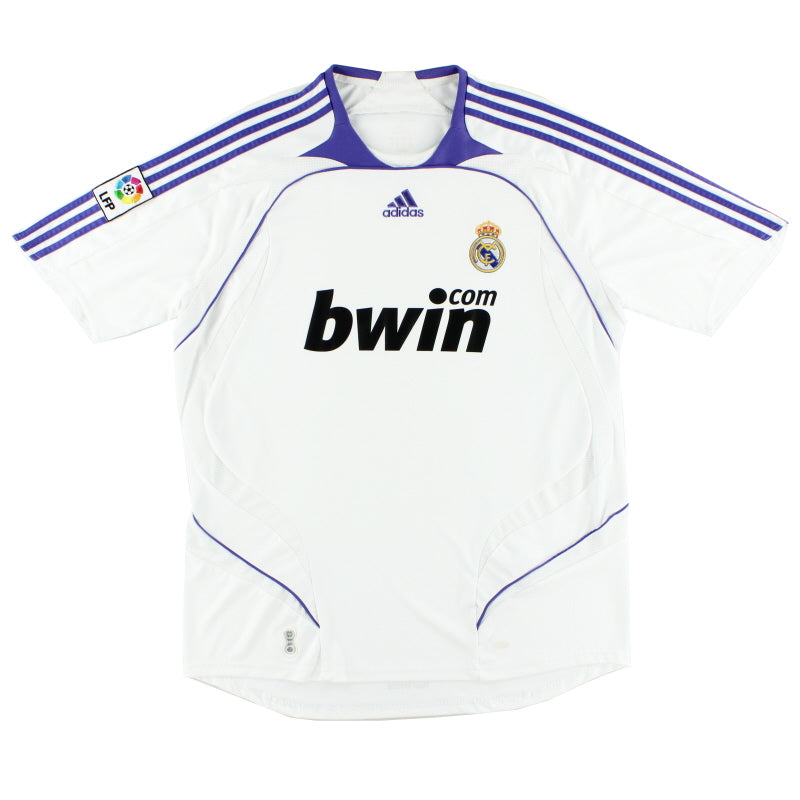 2007-08 Real Madrid adidas Home Shirt S Football Shirt