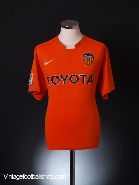 2007-08 Valencia Away Shirt L Football Shirt