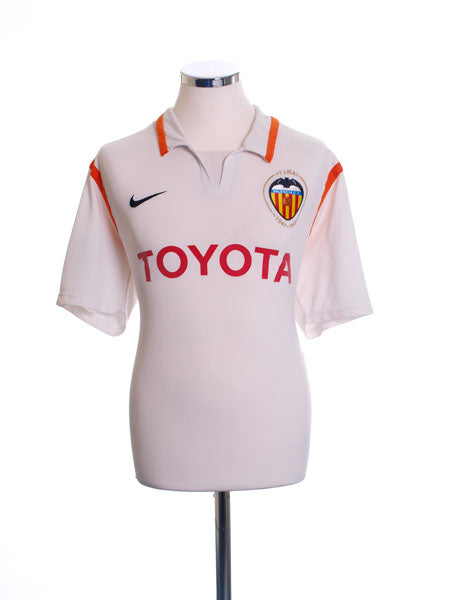 2007-08 Valencia Home Shirt L Football Shirt