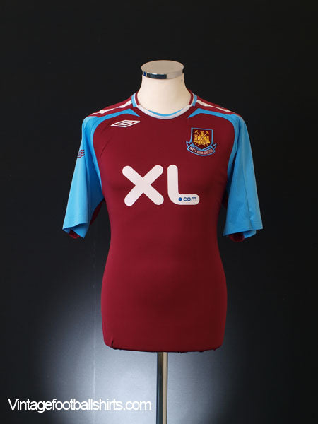 2007-08 West Ham Home Shirt XL Football Shirt