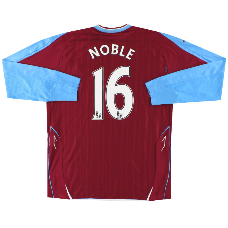 2007-08 West Ham Umbro Home Shirt Noble #16 L/S L Football Shirt