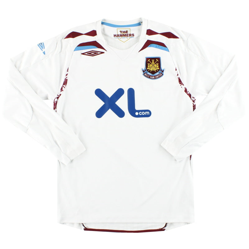 2007-08 West Ham Umbro Away Shirt L/S S Football Shirt