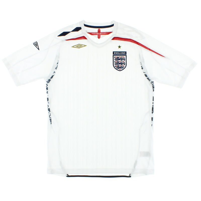 2007-09 England Home Shirt L Football Shirt
