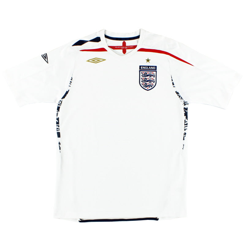2007-09 England Home Shirt M Football Shirt