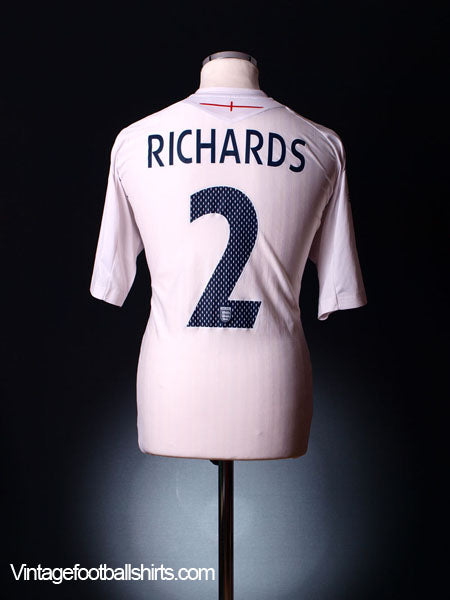 2007-09 England Home Shirt Richards #2 L Football Shirt