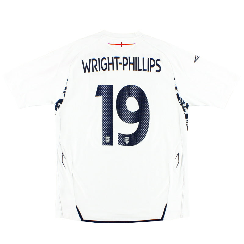 2007-09 England Home Shirt Wright-Phillips #19 *Mint* L Football Shirt