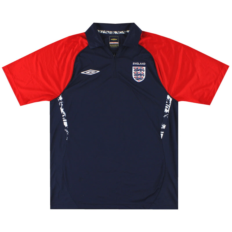 2007-09 England Umbro 1/4 Zip Training Shirt L Training Shirt