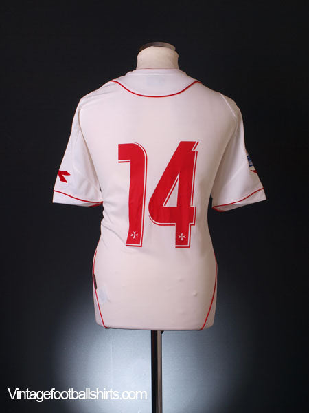2007-09 Malta Match Issue Away Shirt #14 L Football Shirt