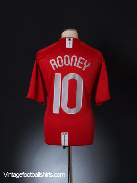 2007-09 Manchester United 'CL Final' Home Shirt Rooney #10 XXL Football Shirt
