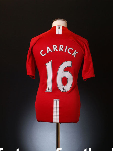 2007-09 Manchester United Home Shirt Carrick #16 M Football Shirt