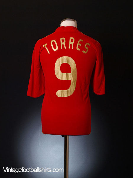 2007-09 Spain Home Shirt Torres #9 XL Football Shirt