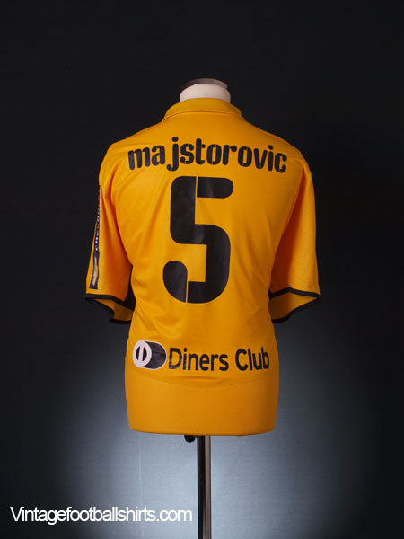 2008-09 AEK Athens Home Shirt Majstorovic #5 XXL Football Shirt