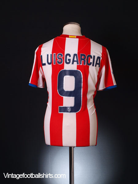 2008-09 Atletico Madrid Home Shirt Luis Garcia #9 M Football Shirt