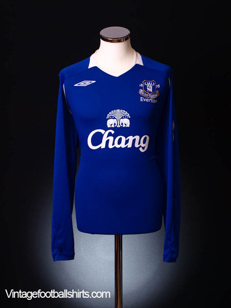 2008-09 Everton Home Shirt L/S XXL Football Shirt