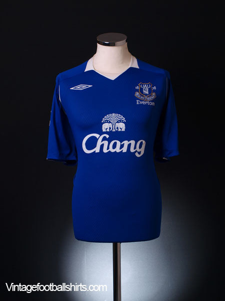2008-09 Everton Home Shirt Womens 16 Football Shirt