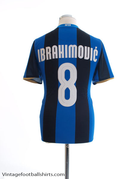 2008-09 Inter Milan Home Shirt Ibrahimovic #8 S Football Shirt