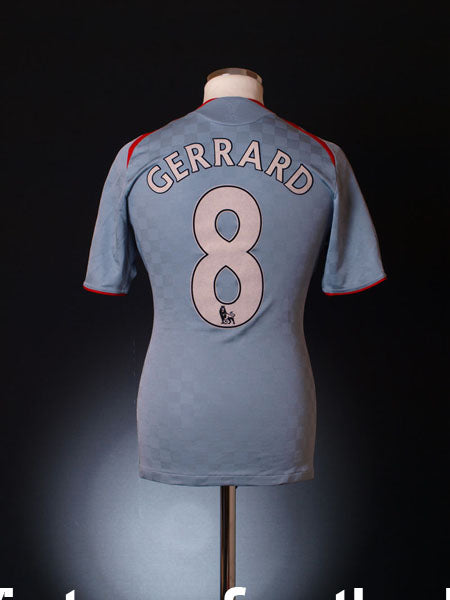 2008-09 Liverpool Away Shirt Gerrard #8 S Football Shirt