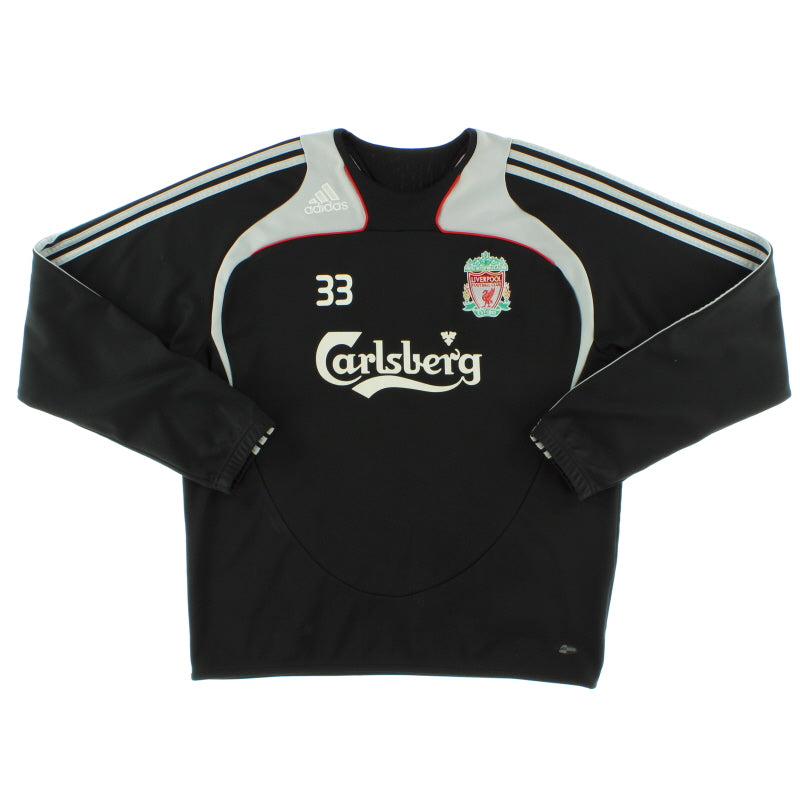 2008-09 Liverpool Player Issue adidas Sweatshirt #33 L Sweatshirt