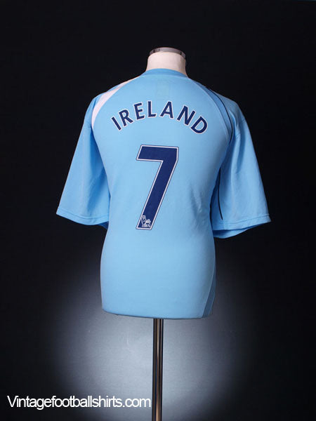 2008-09 Manchester City Home Shirt Ireland #7 XL Football Shirt