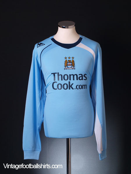 2008-09 Manchester City Home Shirt *As New* L/S L Football Shirt