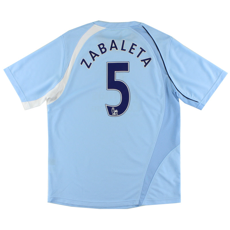 2008-09 Manchester City Home Shirt Zabaleta #5 L Football Shirt