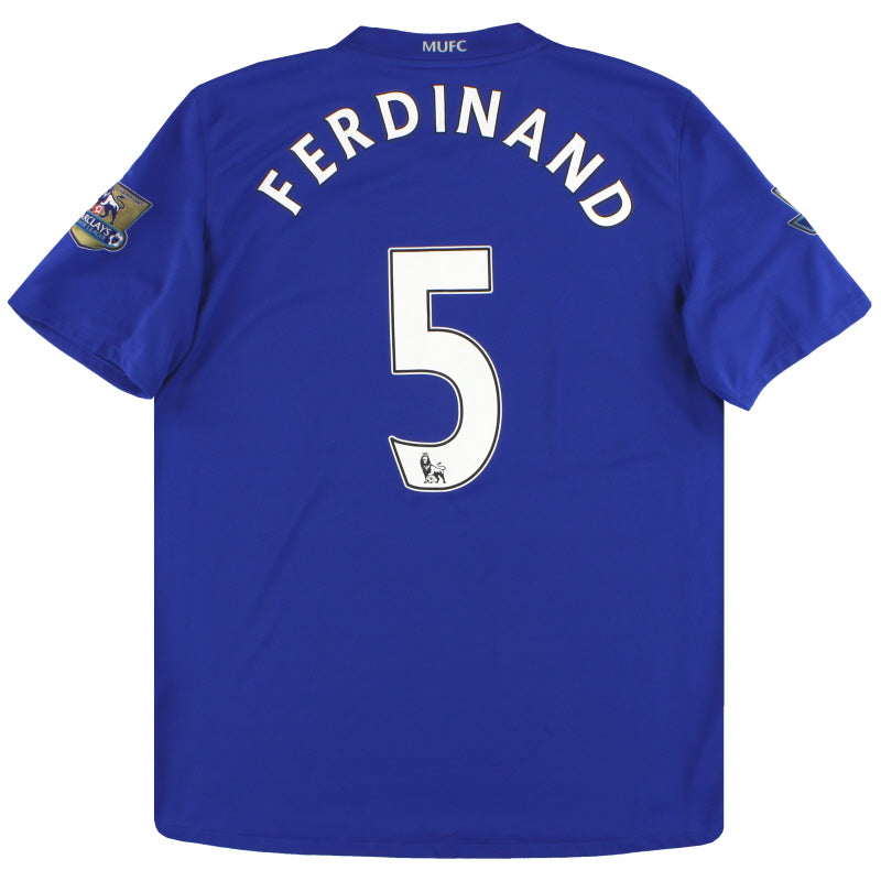 2008-09 Manchester United Nike Third Shirt Ferdinand #5 L Football Shirt