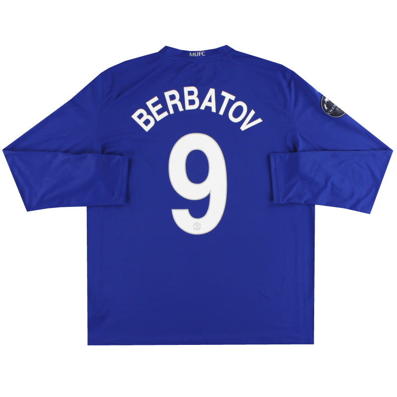2008-09 Manchester United Nike Third Shirt Berbatov #9 L/S XL Football Shirt