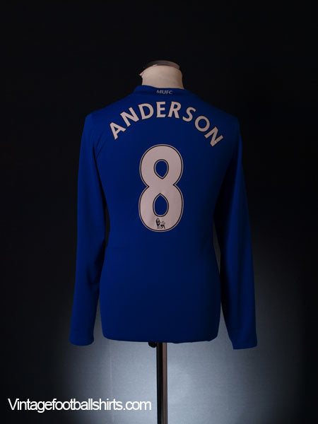 2008-09 Manchester United Third Shirt Anderson #8 L/S S Football Shirt