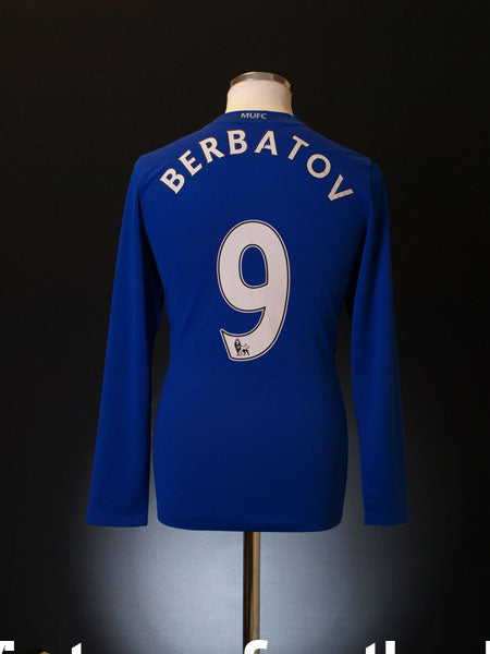 2008-09 Manchester United Third Shirt Berbatov #9 L/S S Football Shirt