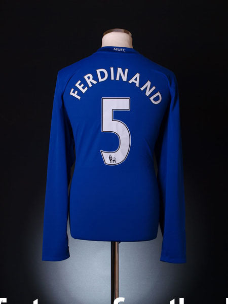 2008-09 Manchester United Third Shirt Ferdinand #5 *BNWT* L/S L Football Shirt