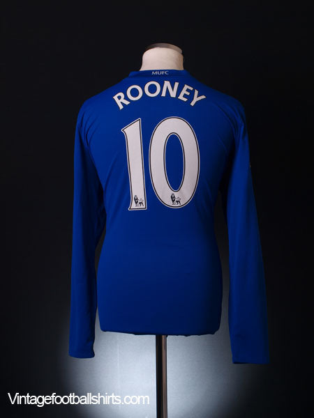 2008-09 Manchester United Third Shirt Rooney #10 *Mint* L/S L Football Shirt