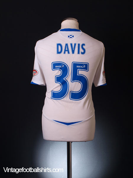 2008-09 Rangers Away Shirt Davis #35 M Football Shirt