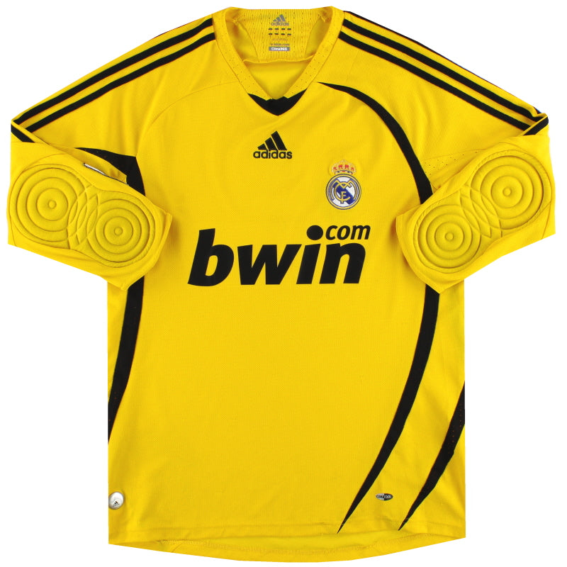 2008-09 Real Madrid adidas 3/4 Sleeve Goalkeeper Shirt M Football Shirt