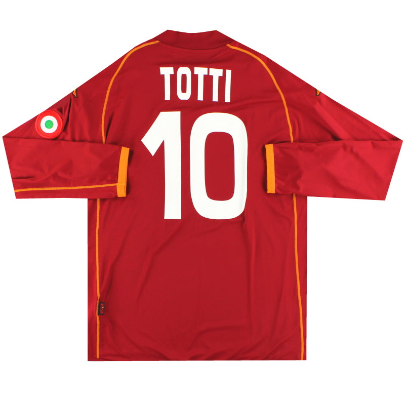 2008-09 Roma Kappa PI Home Shirt Totti #10 L/S *As New* XXXL Football Shirt