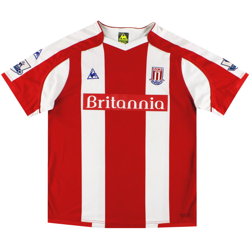 2008-09 Stoke Le Coq Sportif Home Shirt L Football Shirt