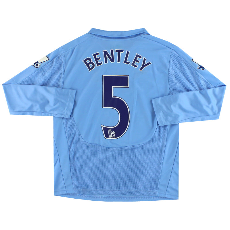 2008-09 Tottenham Puma Away Shirt Bentley #5 L/S L.Boys Football Shirt