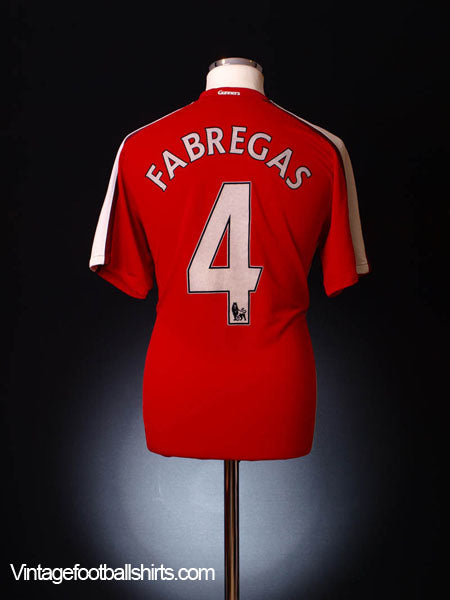 2008-10 Arsenal Home Shirt Fabregas #4 XL.Boys Football Shirt