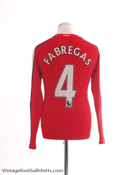 2008-10 Arsenal Home Shirt Fabregas #4 L/S S Football Shirt