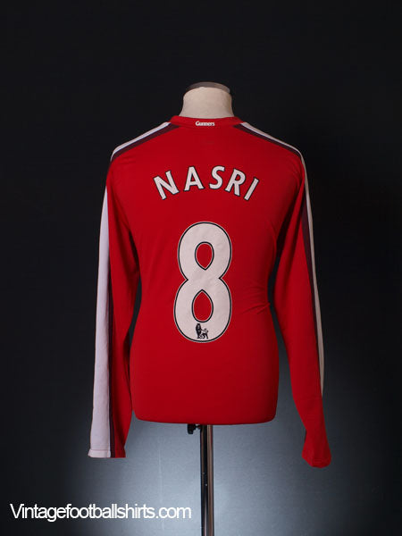 2008-10 Arsenal Home Shirt Nasri #8 L/S M Football Shirt