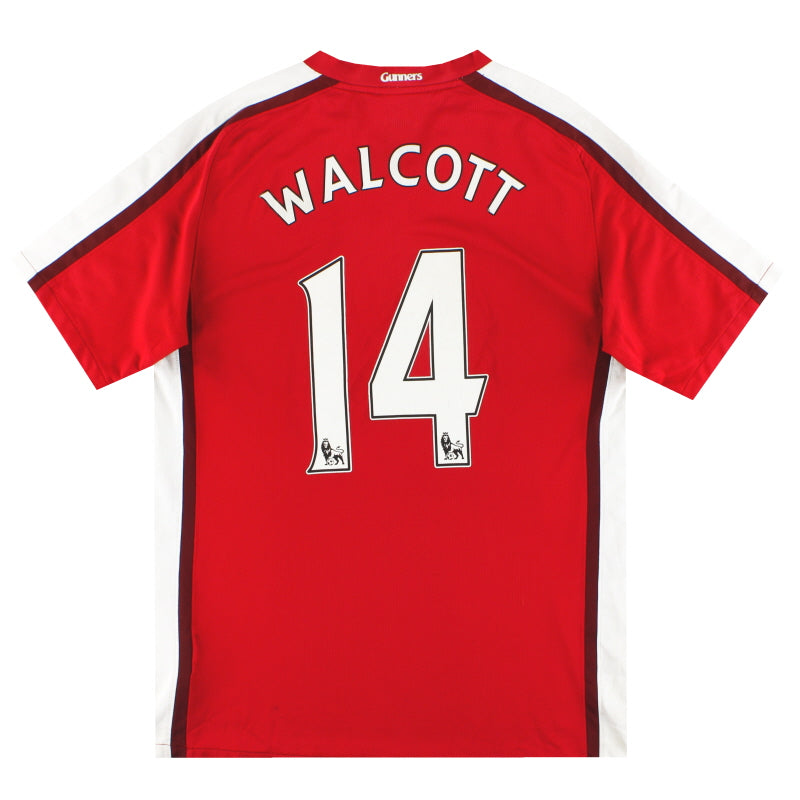 2008-10 Arsenal Nike Home Shirt Walcott #14 L Football Shirt