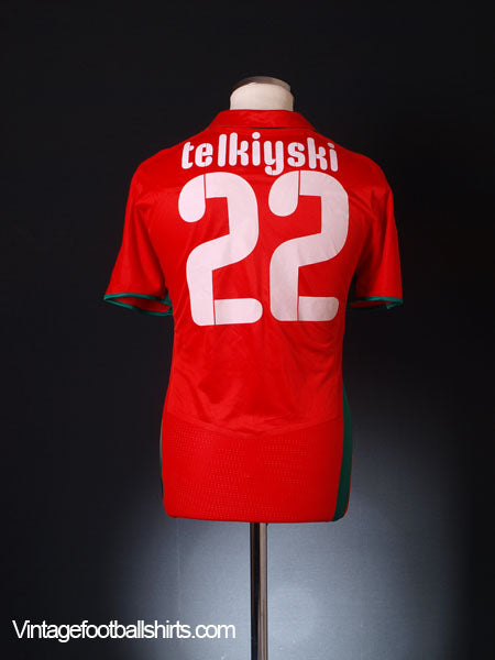 2008-10 Bulgaria Match Issue Away Shirt Telkiyski #22 Football Shirt