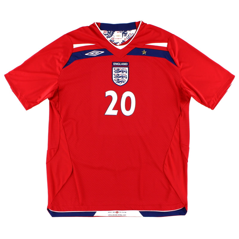 2008-10 England Away Shirt #20 XL Football Shirt