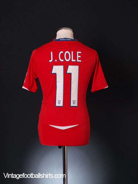 2008-10 England Away Shirt J.Cole #11 S Football Shirt
