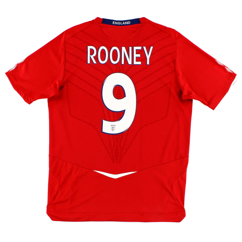 2008-10 England Away Shirt Rooney #9 M Football Shirt