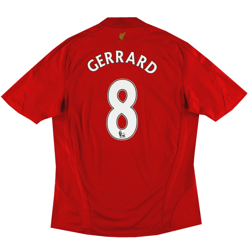 2008-10 Liverpool adidas Home Shirt Gerrard #8 XL Football Shirt